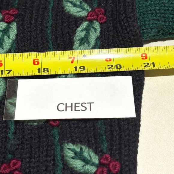 Vtg NORDSTROM Point Of View 100% Wool Embroidery Cardigan Sweater Sz S Holidays - Picture 11 of 12